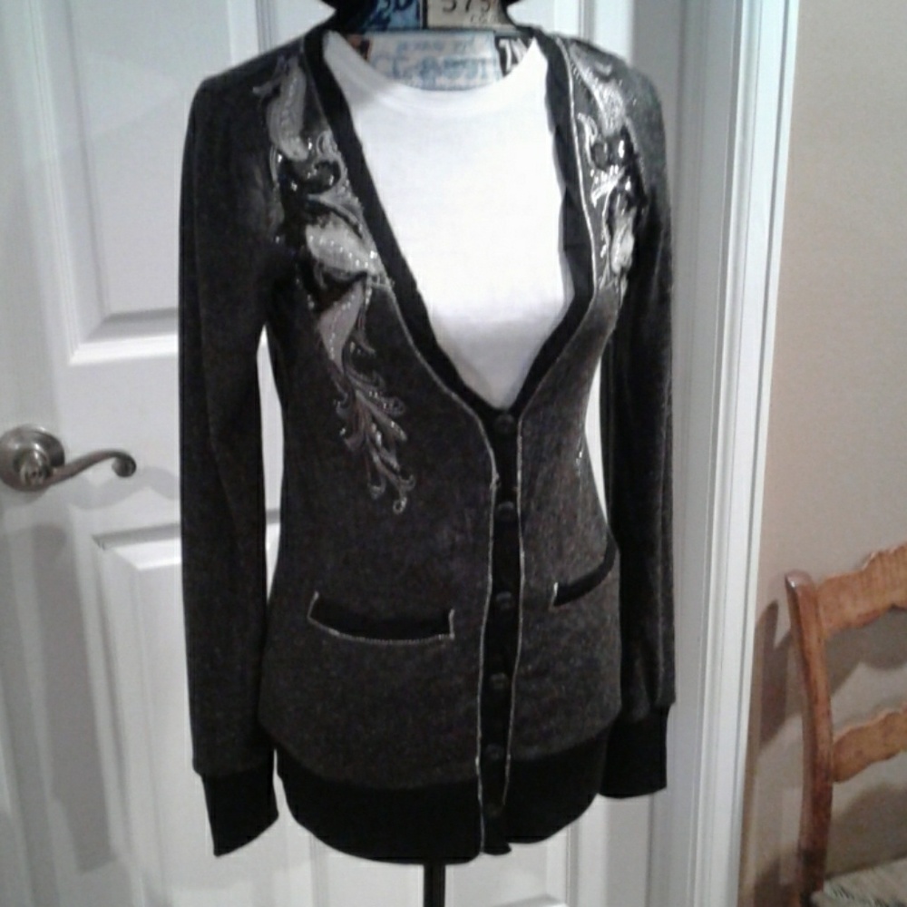 MISS ME SEQUIN CARDIGAN